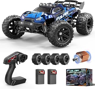 Rc Cars 1:14 All Terrain RC Car for Adults & Boys, 4WD Off-Road RC Truck | 40km/h High Speed Fast 4X4 Waterproof Remote Control Car with 2 Rechargeable 1300 mAh Batteries 2 sets of tires