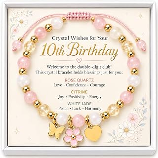10 Year Old Girl Birthday Gifts Bracelet, Happy 10th Birthday Present
