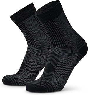 DANISH ENDURANCE Hiking Socks, Lightweight, Mountain Climbing Socks, Merino Wool, Blister Prevention, Cushioning, Antibacterial, Odor Resistant, Unisex