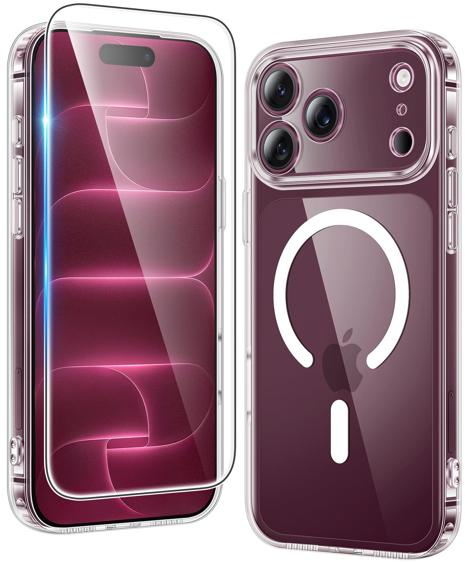 FNTCASE for iPhone 18 Pro Max Case / 17 Pro Max Clear Case Fit for Magsafe | Scr