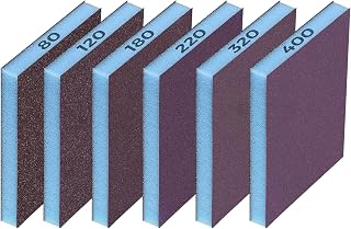 STEBRUAM 6Pcs Sanding Sponges 80-400 Grit Sander Block Wet Dry