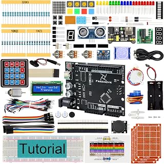 FREENOVE Ultimate Starter Kit with Board V4 (Compatible with Arduino IDE), 274-Page Detailed Tutorial, 217 Items, 51 Projects