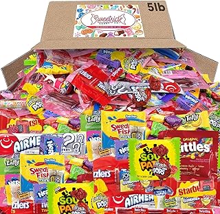 Bulk Candy Individually Wrapped, Halloween Candy, 5lb | 5lb of Individually Wrapped Party Variety Mix, Kid's Favorite Sweets Giant Assorted Classic Candies, Goodie Bag