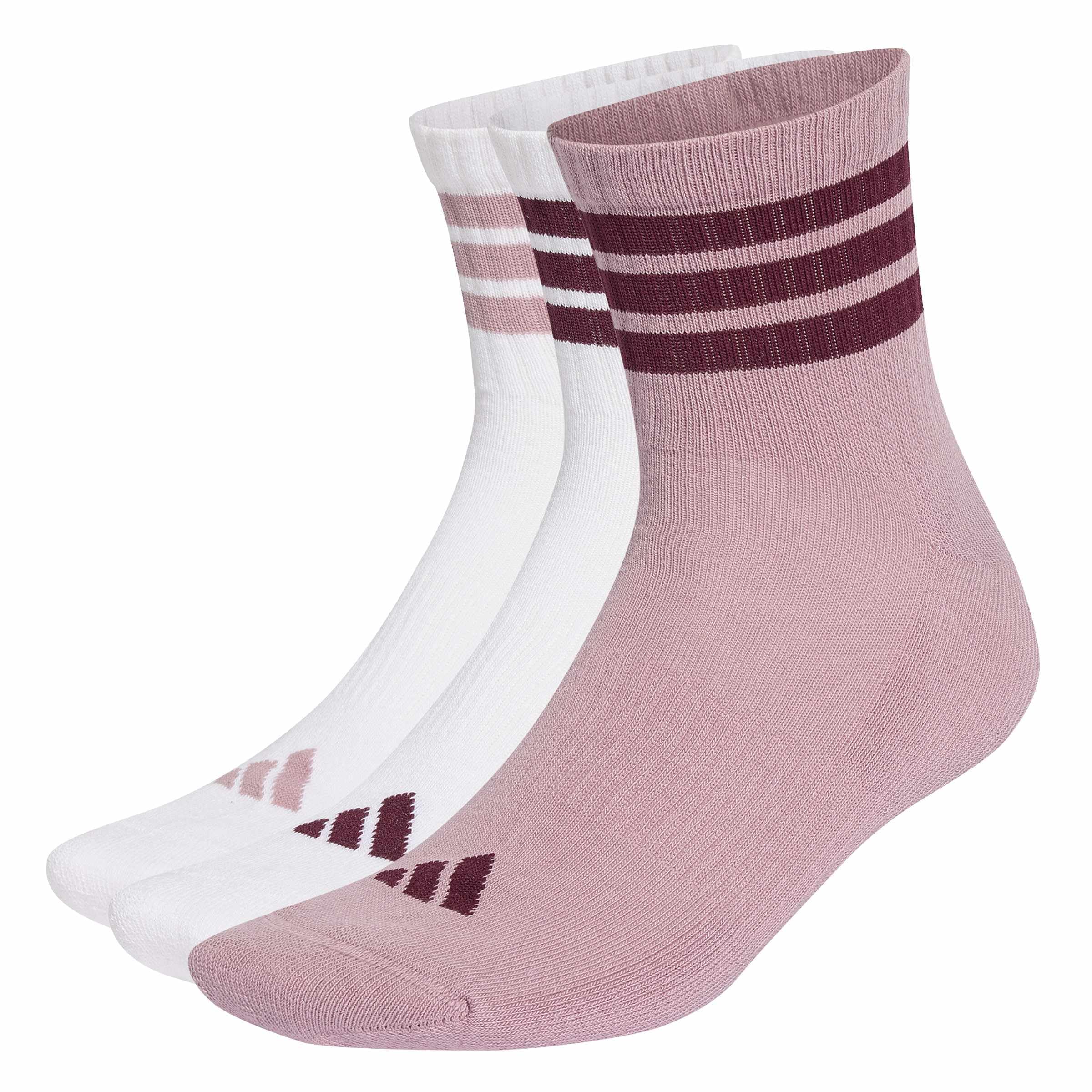 adidas Unisex 3 Pairs Padded Sports Socks with Three Stripes