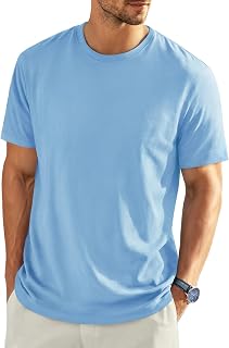 EKLENTSON Men's Short Sleeve Cotton T Shirt Crew Neck Basic Tee