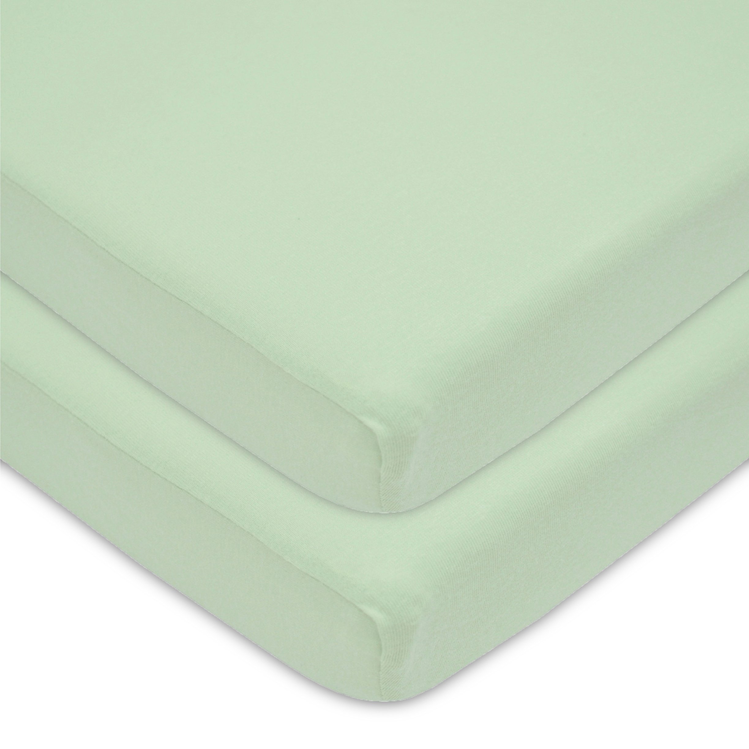 American Baby Company 2 Pack 100% Cotton Fitted Pack and Play Sheet 39"x27&