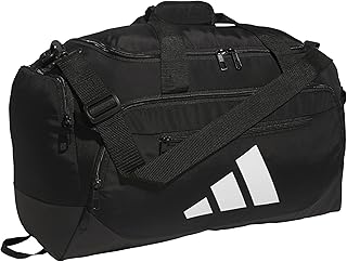 Adidas Unisex-Adult Defender 5 Small Duffel Bag, Black, One Size Fits All | Ventilated Shoe Compartment, Adjustable Shoulder Strap, Rolls With Your Suitcase, Built To Last, Gym & Travel Ready