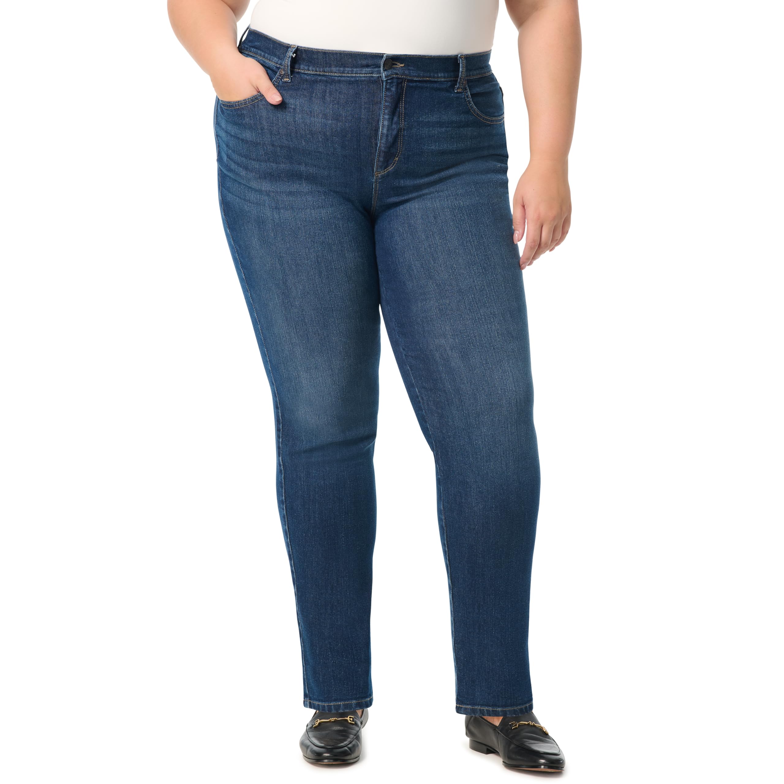 Gloria Vanderbilt Women's Amanda Classic High Rise Tapered Jean Plus