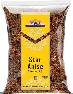 Rani Star Anise Seeds, Whole Pods (Badian Khatai) Spice 7oz (200g) ~ All Natural | Gluten Friendly | Non-GMO | Vegan | Indian Origin