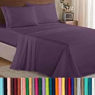 Elegant Comfort Luxury 1500 Egyptian Cotton 4 Piece Bedding Set Wrinkle Resistant Bedding Set with Fitted Sheet, Pocket up to 16" Deep Pocket