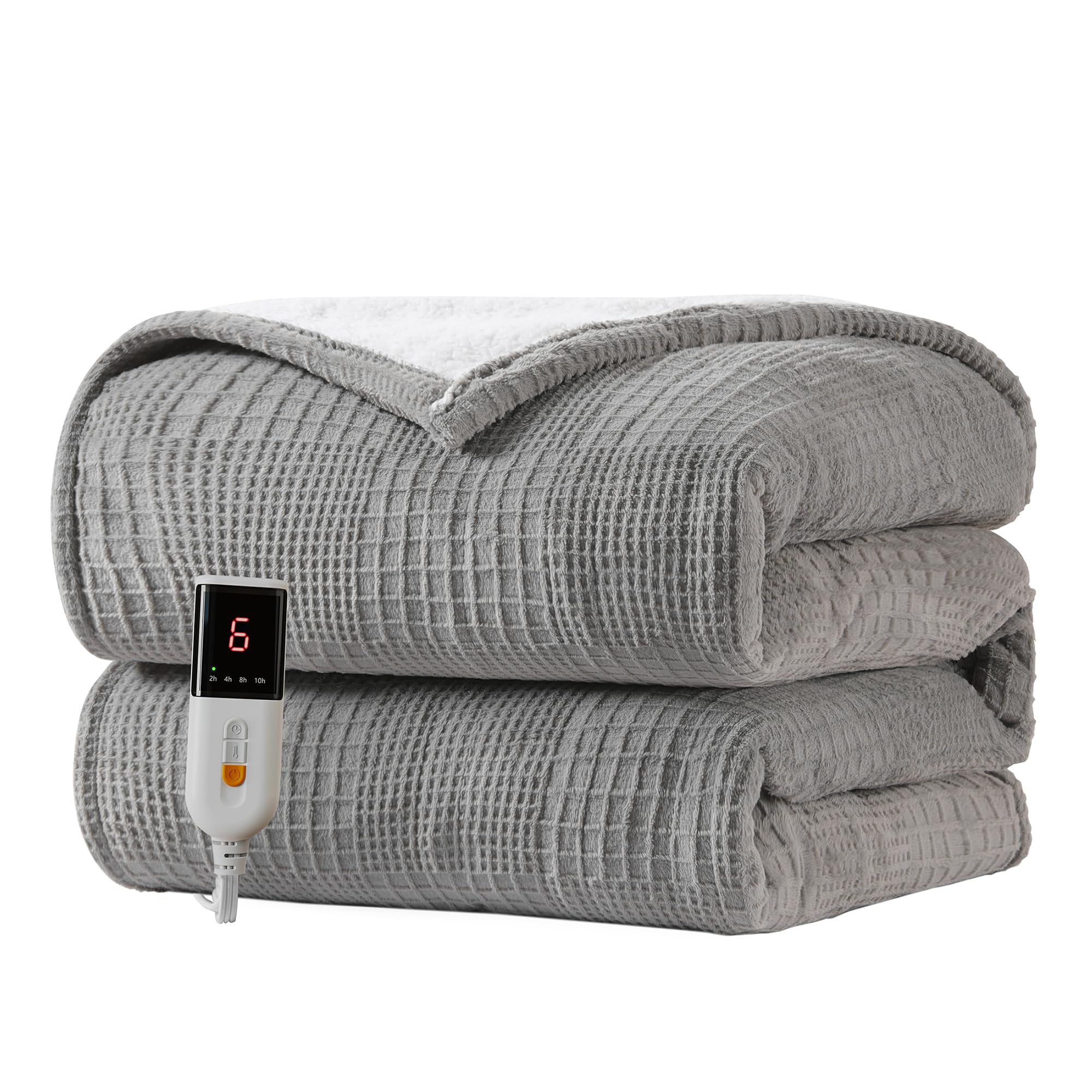 Texciting Heated Blanket 50"X60",Soft Electric Blanket,ETL Certified,Grey | Heat