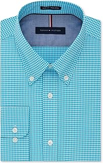 Tommy Hilfiger Men's Slim Fit Non Iron Checked Shirt - Amazon Exclusive