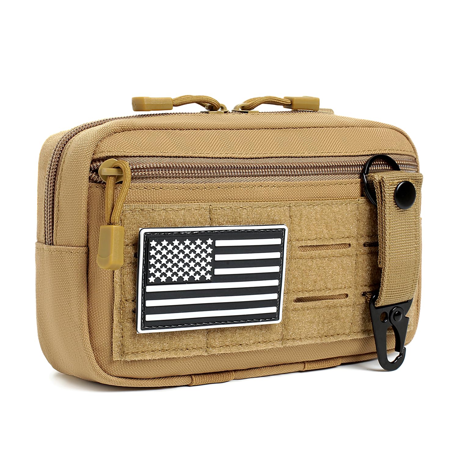 Tactical MOLLE Management Pouch - Laser Cut EDC Tool Bag, Horizontal Modular Org