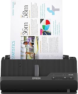 Epson Workforce ES-C220 Compact Document Scanner Duplex 20-pg ADF | 20-Page Auto Document Feeder 30 ppm/60 ipm Speed Portable Scanner for PC and Mac