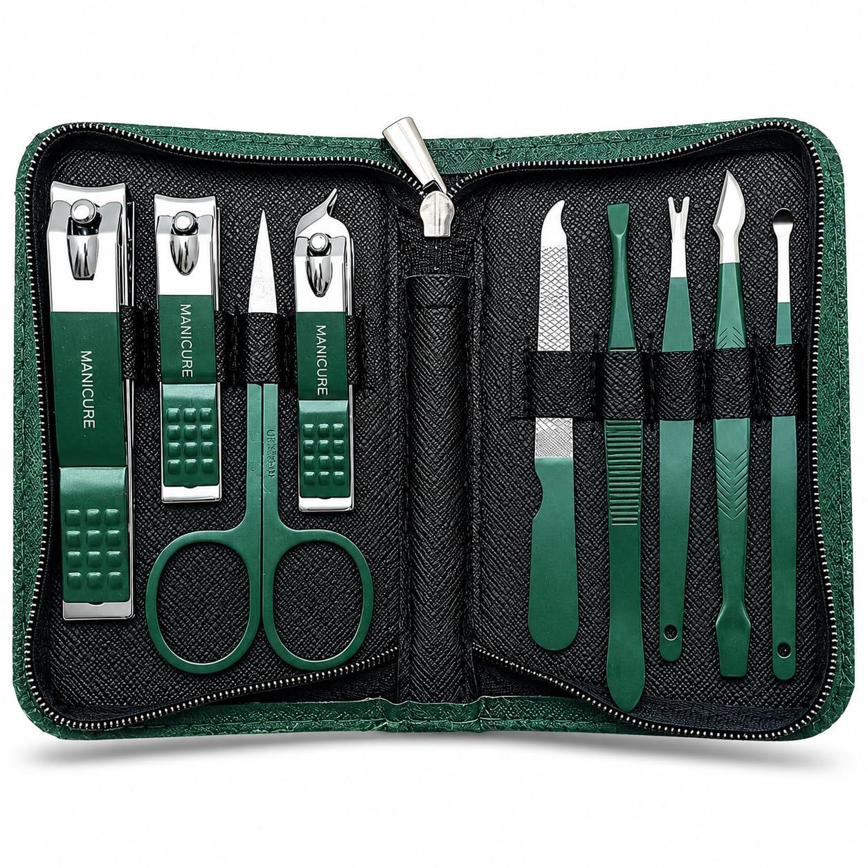 Professional Manicure Set, 9 Pcs Stainless Steel Nail Clippers and Pedicure Groo