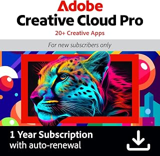 Adobe Creative Pro | Graphic Design Software | AI Powered Features | PC/MAC| 12-Month Subscription with Auto-Renewal