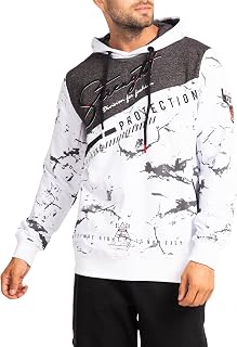 Subliminal Moda Men's Hooded Sweatshirt Long Sleeve Two-Tone with Pocket Casual Basic Style Ideal for Sports, Fitness, Muscles BX-2628
