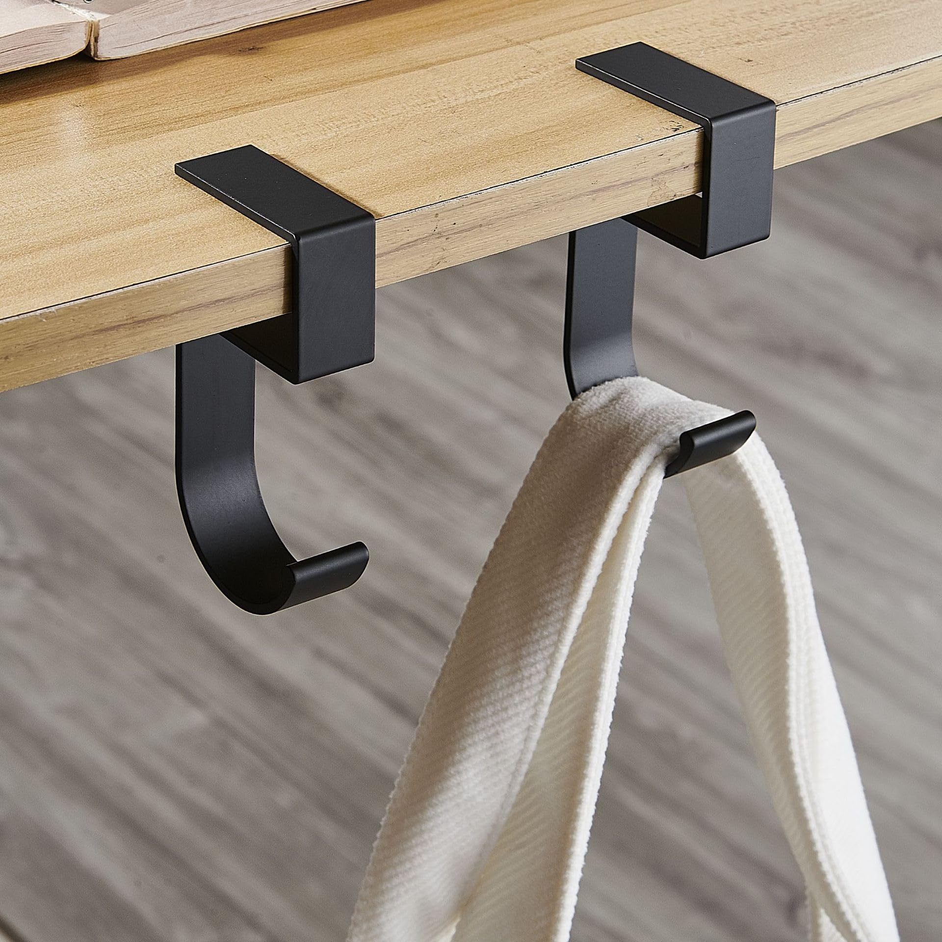 2 Pack Bag Hooks for Tabletop, Strong Magnetic Bag Hooks for Desk, Aluminum 5 Sh