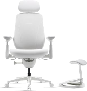 Libernovo Maxis Electric Big and Tall Ergonomic Office Chair, Glacier 52cm