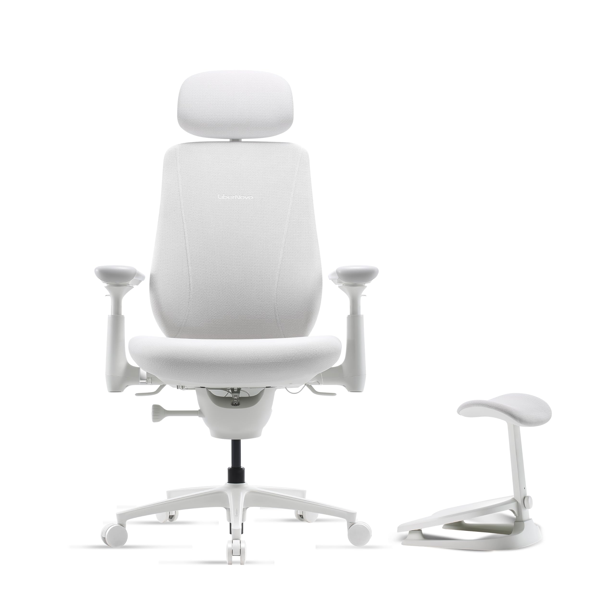 Libernovo Maxis Electric Big and Tall Ergonomic Office Chair, Glacier 52cm