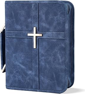 Vegan Leather Bible Cover Case, Bible Bag for Men Women, Gift Box Packaging
