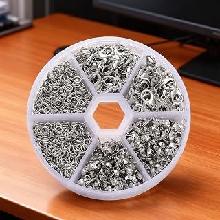 570Pcs Lobster Clasp Buckle Single Circle Tool Set Jewelry Making Kit for Handmade Jewelry DIY Accessories (Sliver)