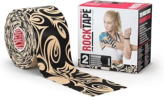 RockTape Kinesiology Tape Athletes, Water Resistant, Reduce Pain & Injury Recovery, 2 in x 5 m, Uncut, Pink