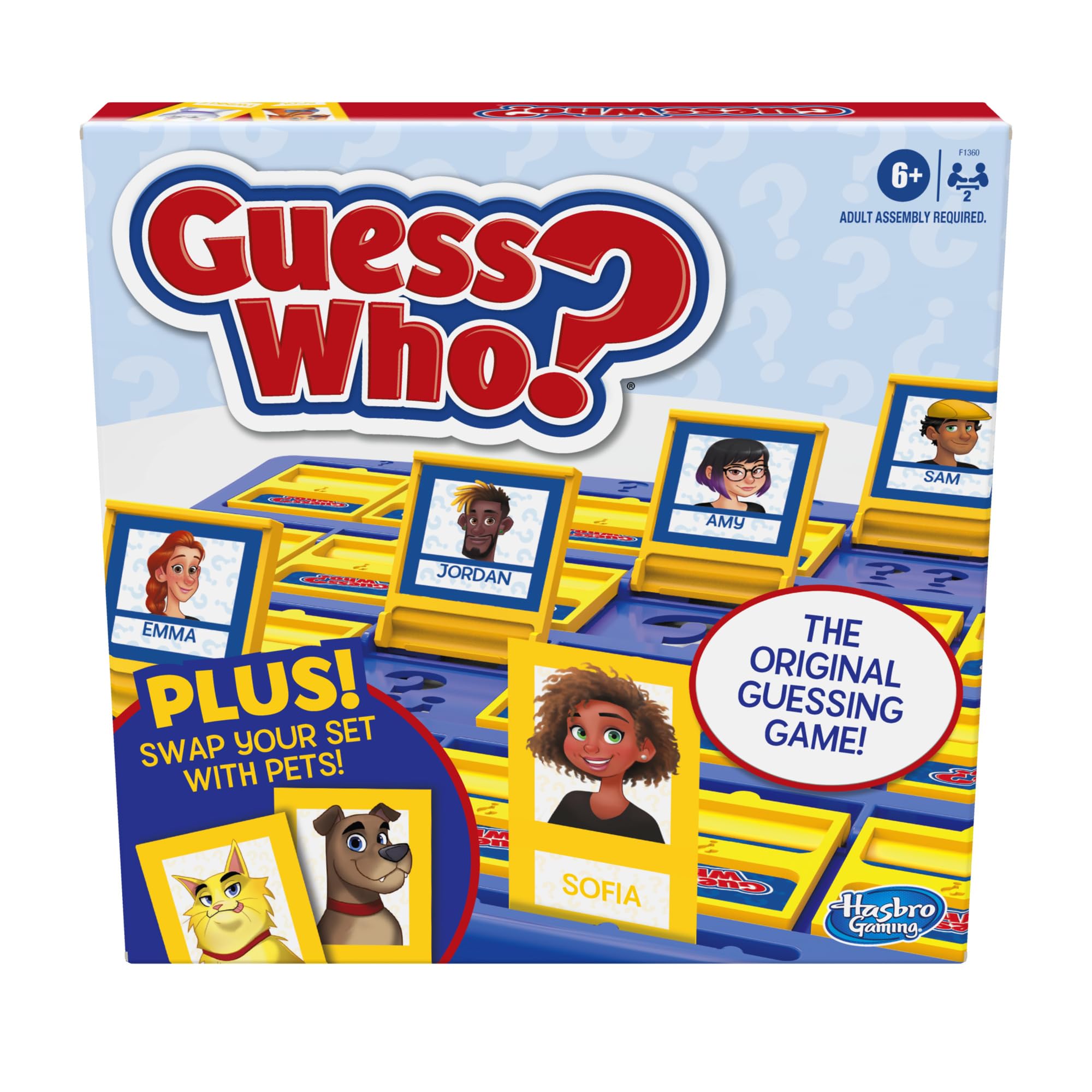 Hasbro Guess Who? Board Game with People and Pets, The Original Guessing Game fo