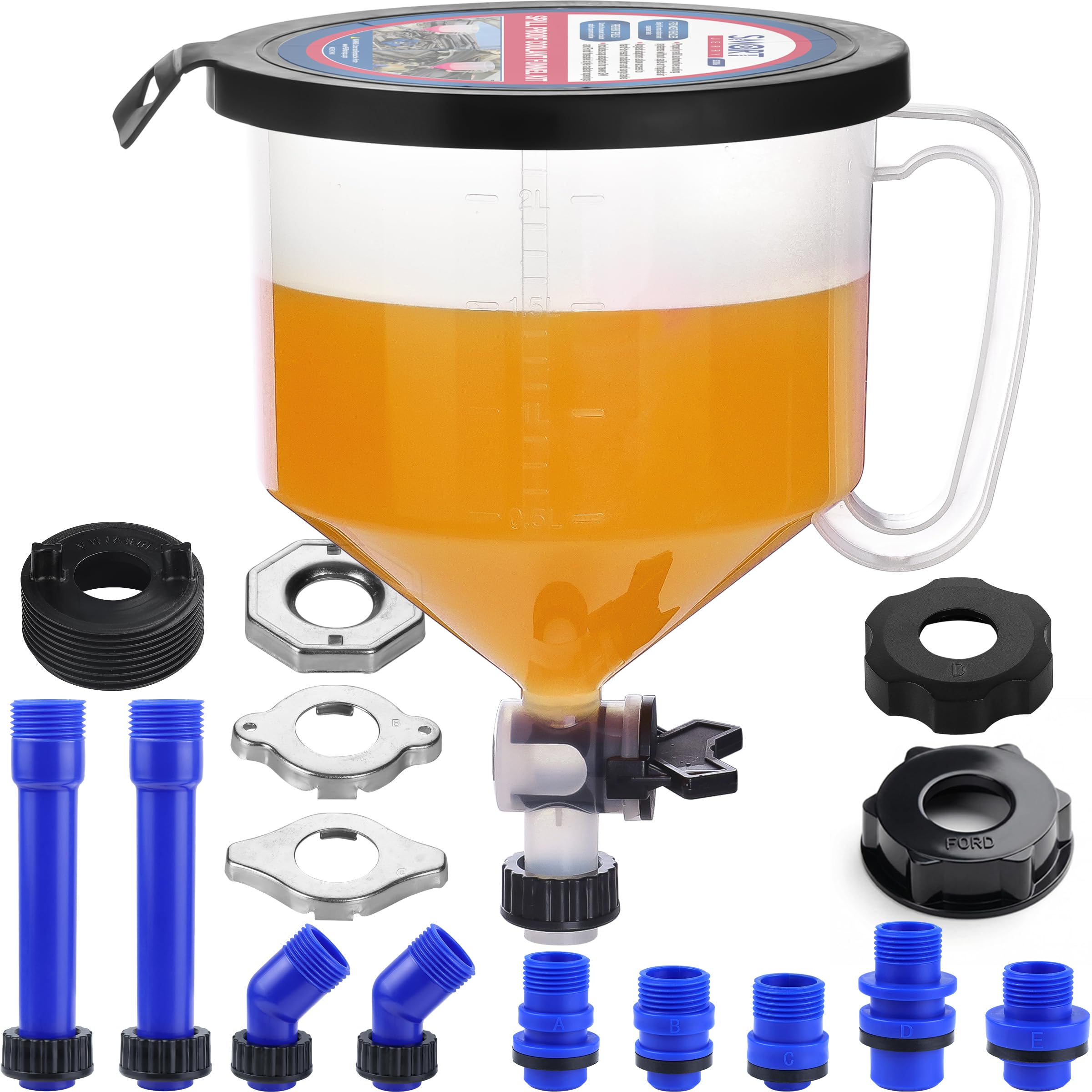 2026 Upgraded Coolant Bleeder Funnel Kit, Radiator Burping Funnel | Radiator Flu