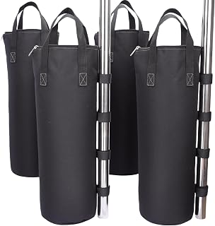 140 LBS Zipper Top Sand Bags for Canopy Legs (Without Sand)-Canopy Weights | Zipper closure for added convenience and durability