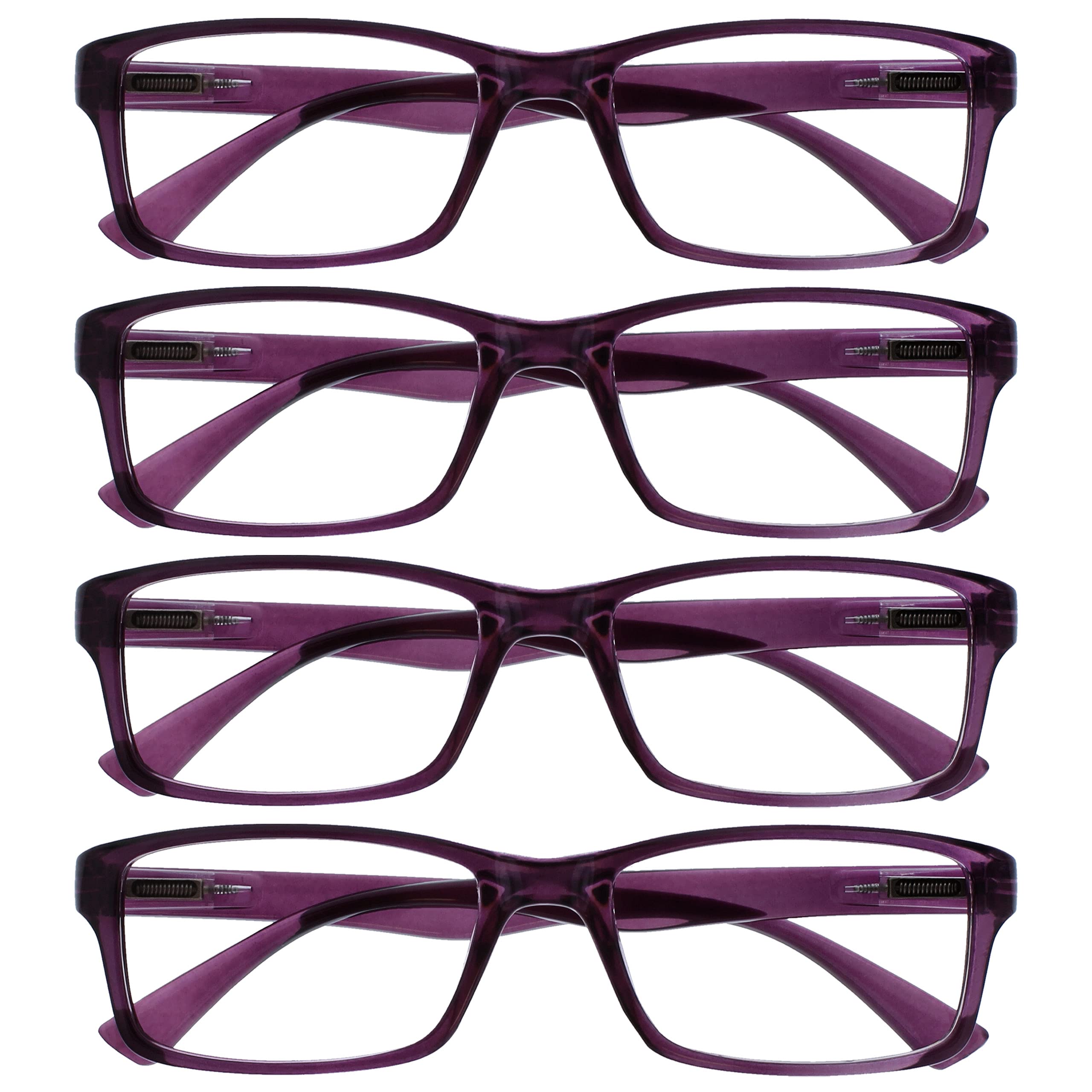 OPULIZE Purple Value Readers 4 Pack Designer Style Men Women Rrr92-5 +2.00-88 g