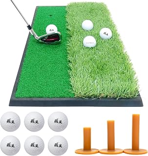 Golf Style Golf Mat, Golf, Practice, Mat, Swing Training, Practice Equipment, Indoor, Outdoor, Artificial Turf, Rubber Mat, Shot Mat, For Practice