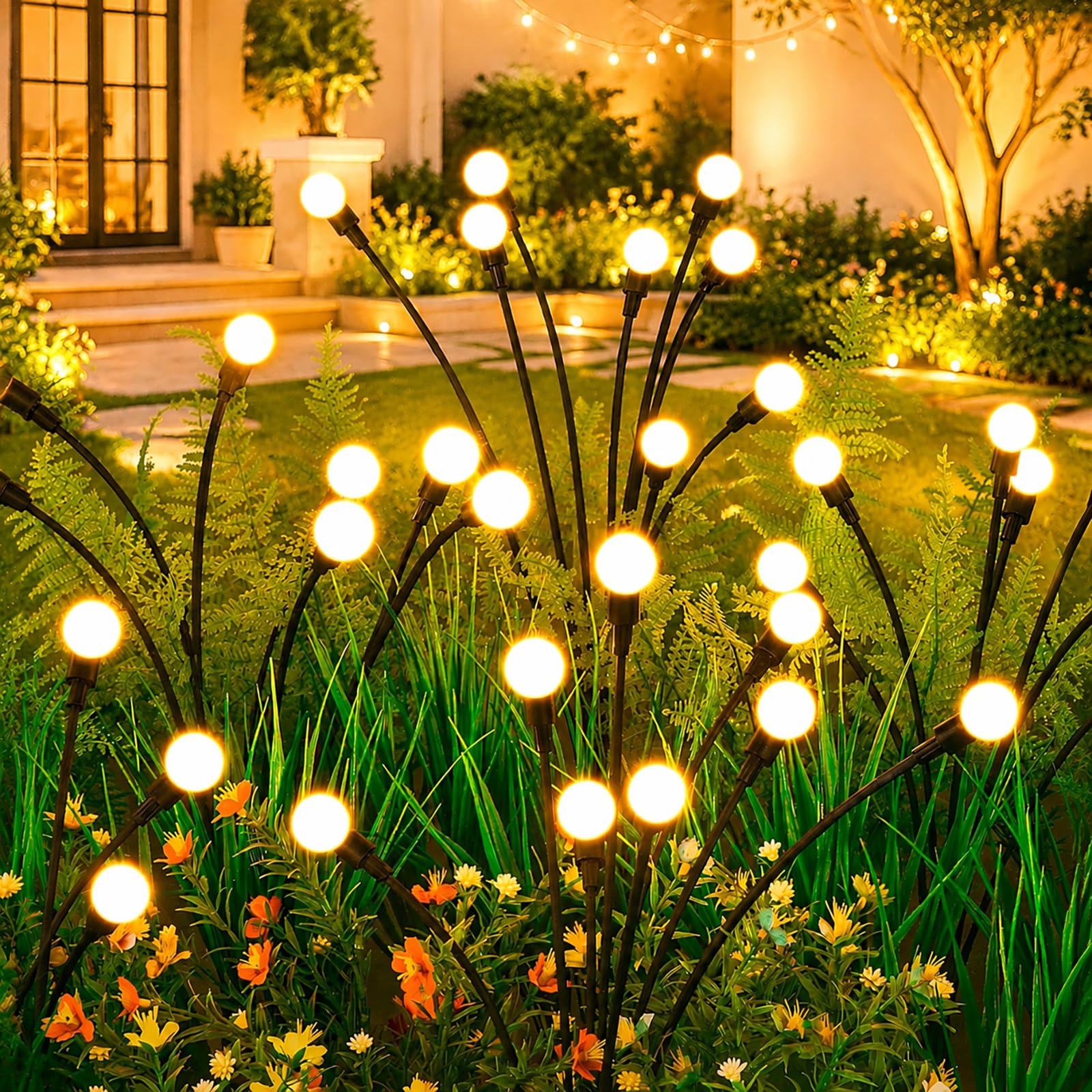 ASMAD Solar Lights Outdoor(4 Pack-32 LEDs),Solar Garden Lights,Fairy Lights | Fi