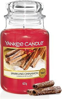 Yankee Candle Duftkerze im Glas (groß) | Sparkling Cinnamon | Brenndauer bis zu 150 Stunden