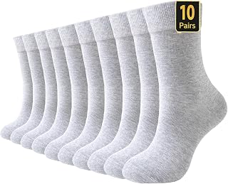 VoJoPi Women’s Cotton Socks 5/10 Pairs – Thin Breathable Crew Socks, UK 4-8