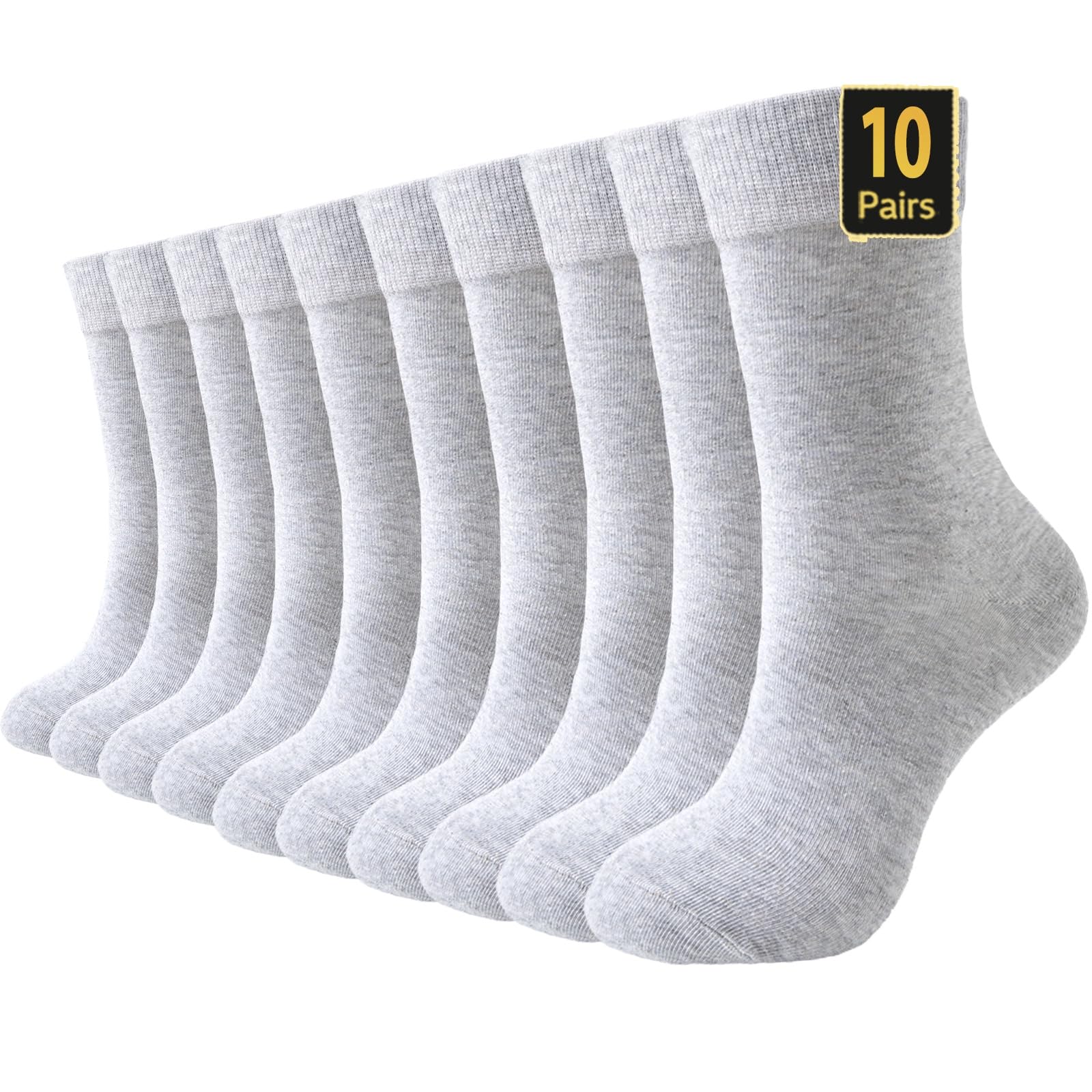 VoJoPi Women’s Cotton Socks 5/10 Pairs – Thin Breathable Crew Socks, UK 4-8