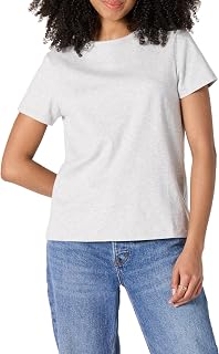 Amazon Essentials Damen Kurzarm-T-Shirt mit Rundhalsausschnitt, Regular Fit aus 100% Baumwolle