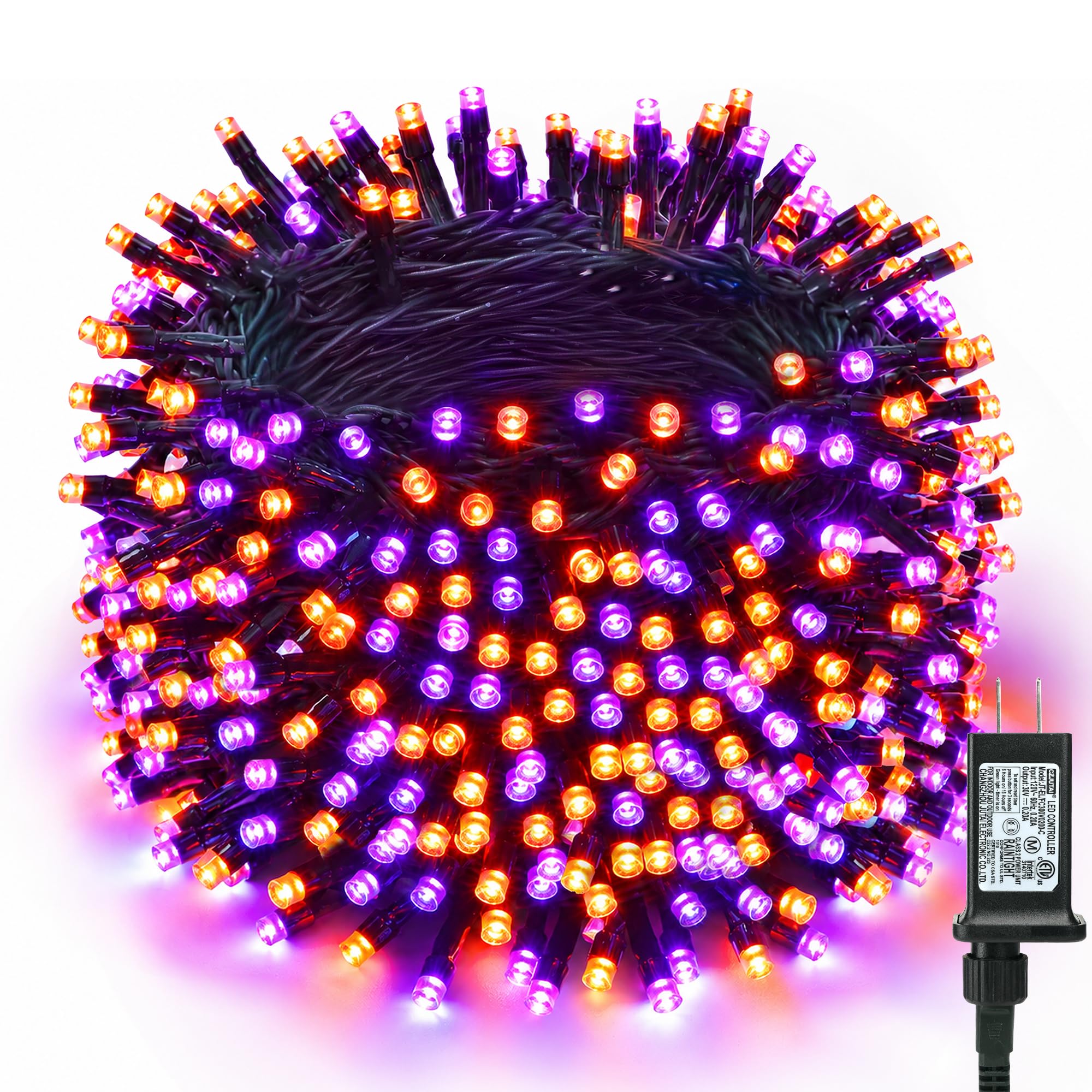 Brizled Halloween Lights Outdoor, 95.14ft 240 LED Purple & Orange Lights | Conne