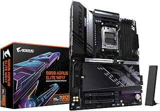 Gigabyte B850 AORUS ELITE WIFI7 Motherboard - AMD Ryzen 9000 Series CPUs, 14+2+2 Phases Digital VRM, up to 8200MHz DDR5 (OC), 1xPCIe 5.0 + 2xPCIe 4.0 M.2, 2.5 LAN, WIFI 7, USB 3.2 Gen 2x2