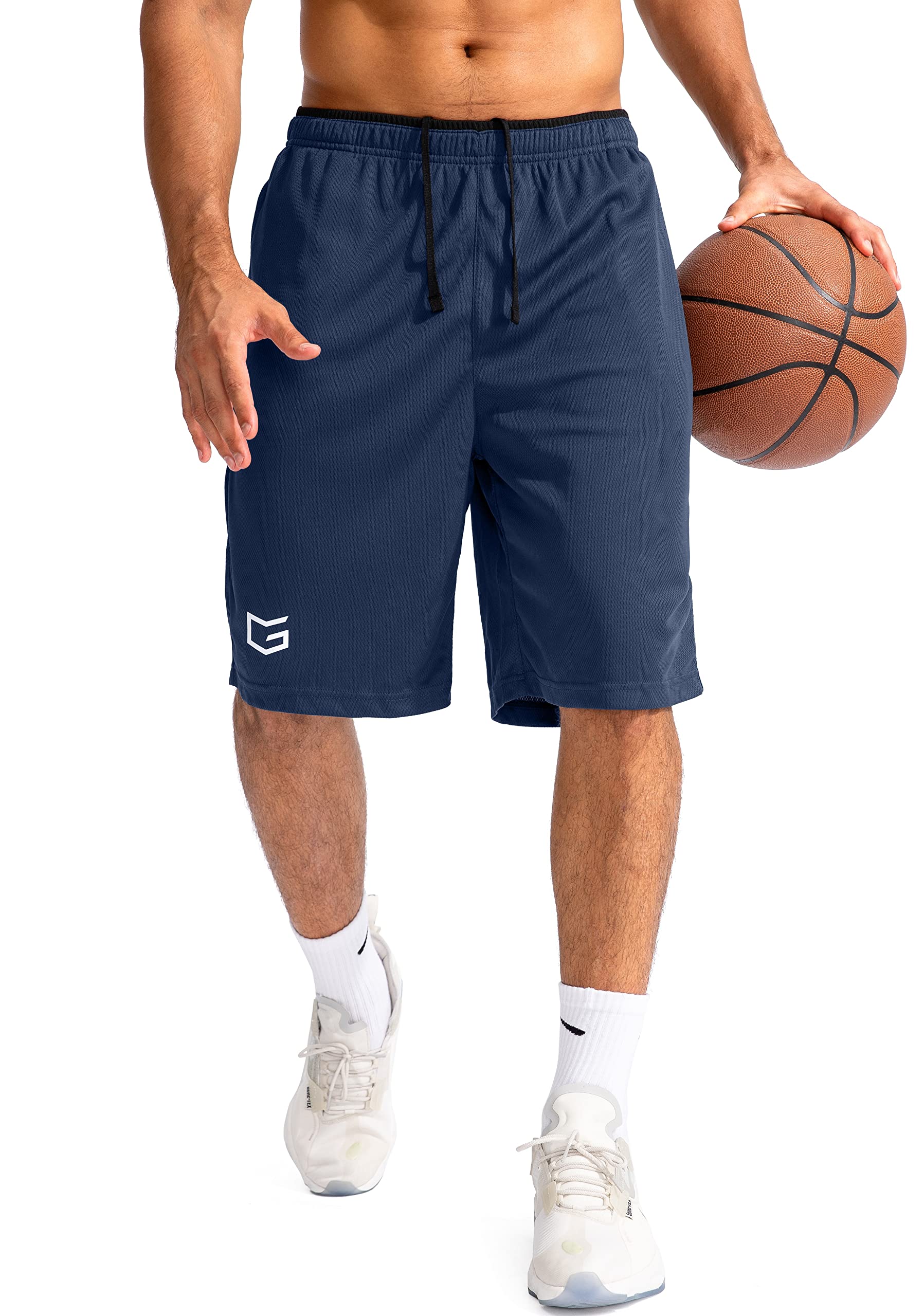 G Gradual Men's Basketball Shorts with Zipper Pockets Lightweight Quick Dry 11" 