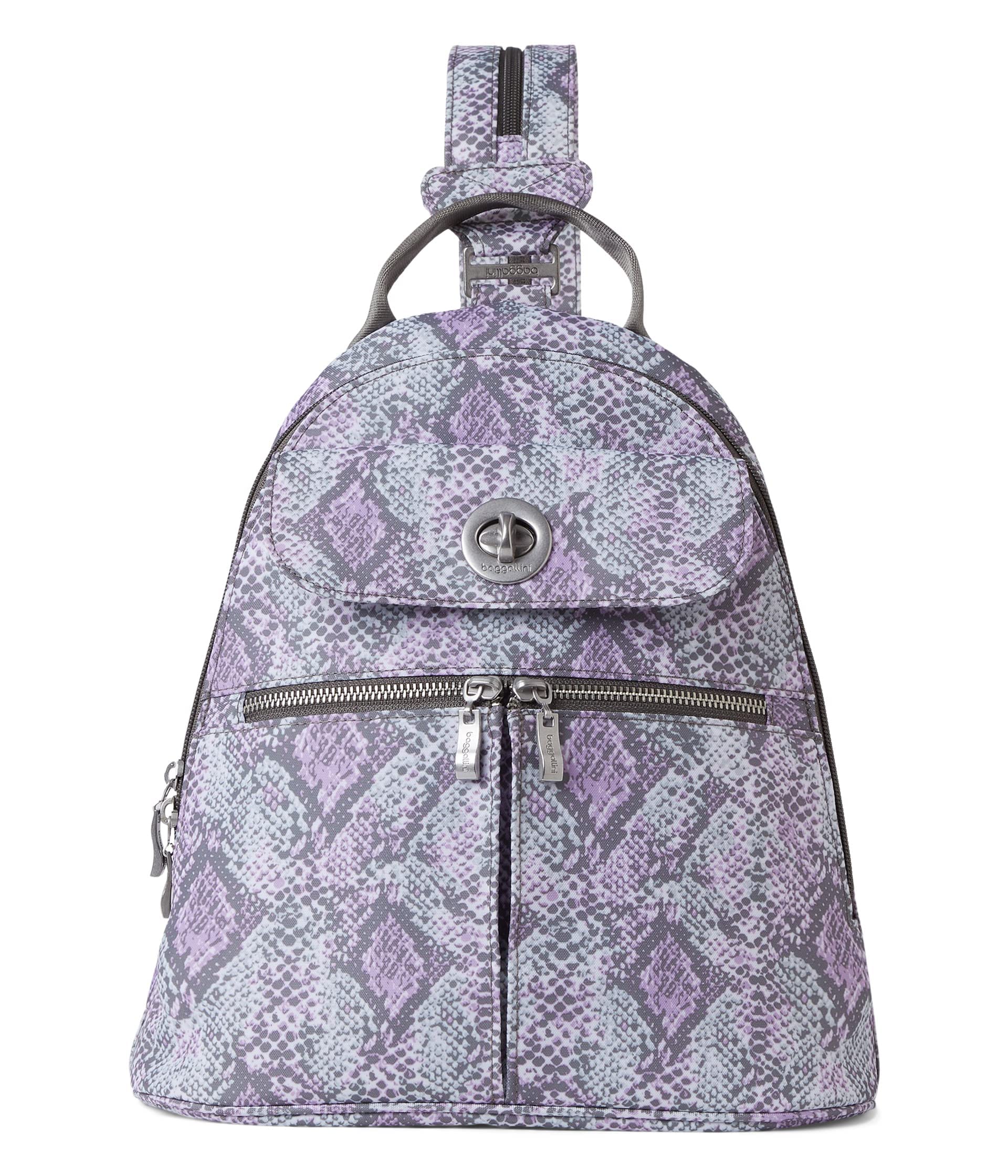 'Baggallini Naples Convertible Sling Crossbody Day Travel Backpack 12'' W/Rfid &