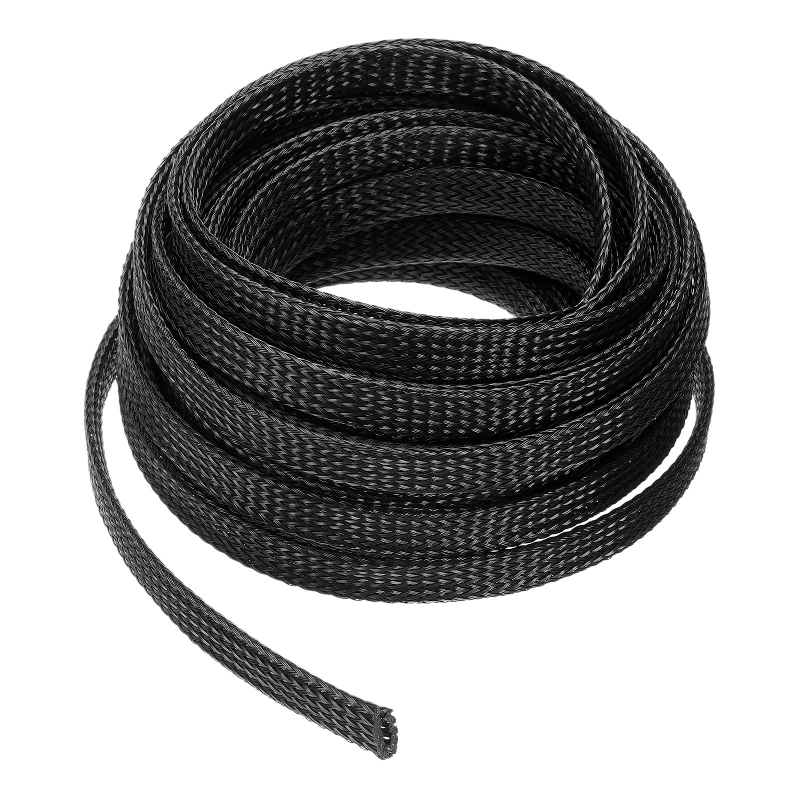 6.5m - 9.5cm Expanding Braided Cable Sleeve for PET Cable Management for TV, Com