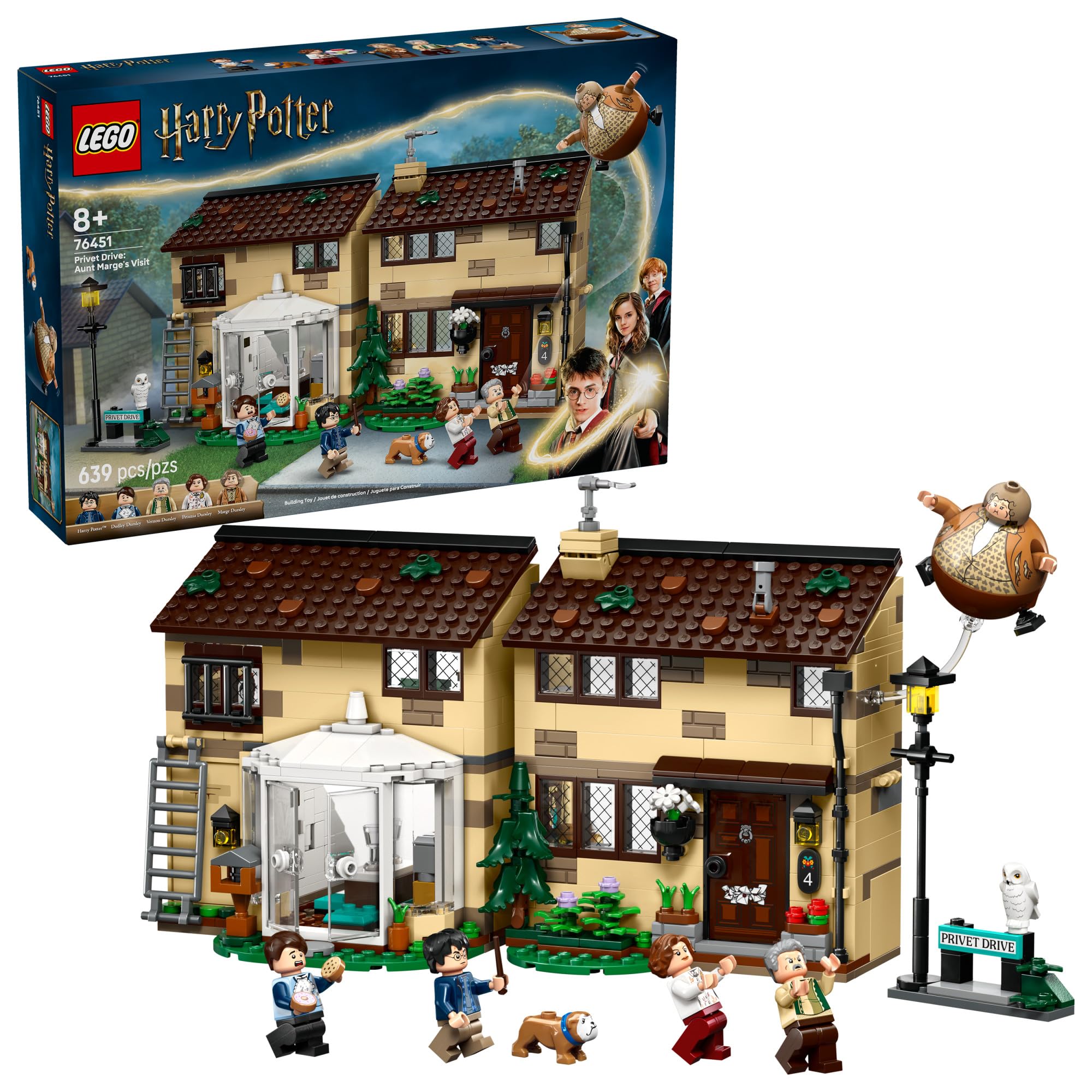 LEGO Harry Potter Privet Drive: Aunt Marge’s Visit Kids Toy - Buildable Book Noo