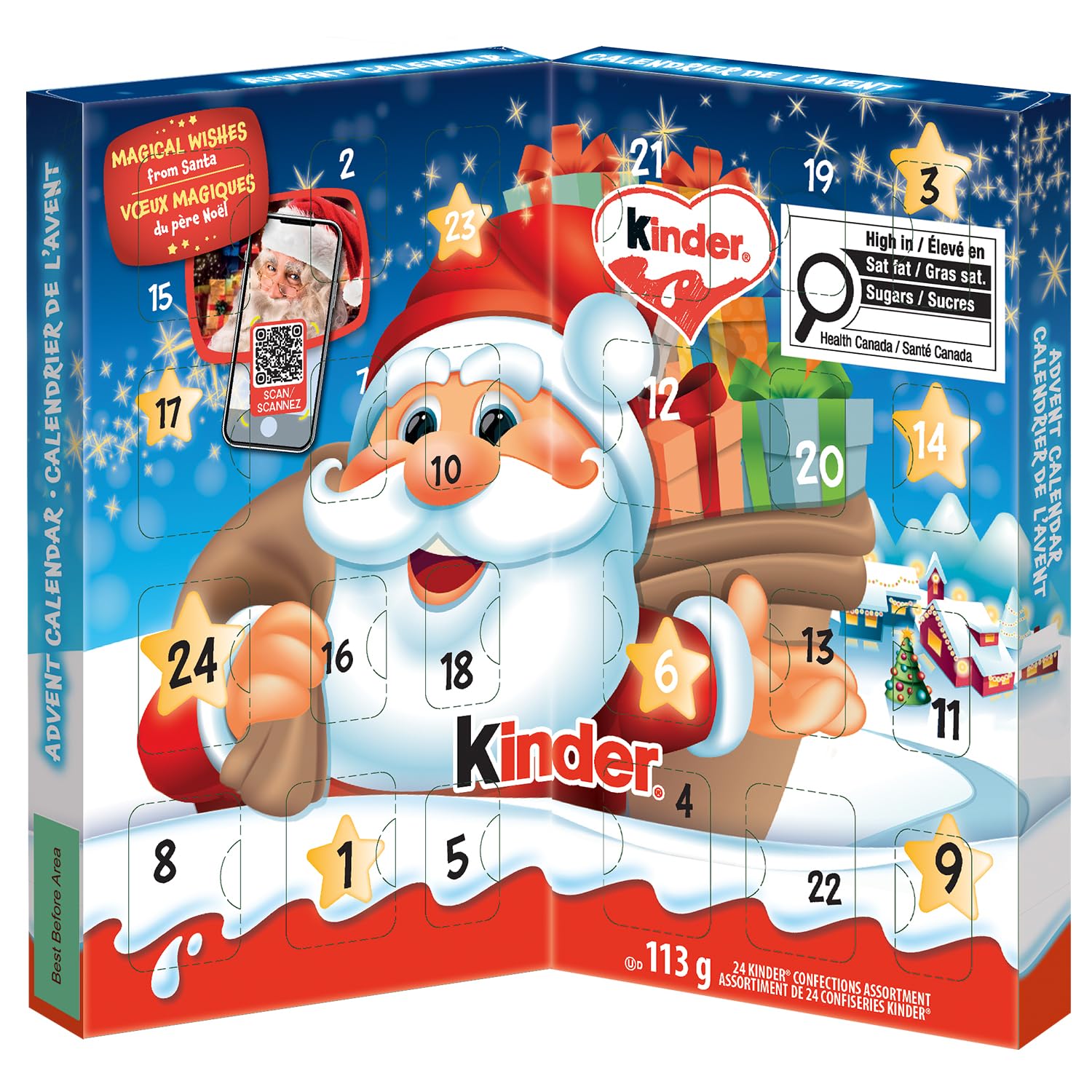 KINDER Christmas 2026 Advent Calendar - Assorted Confections - 113 g | 24 KINDER