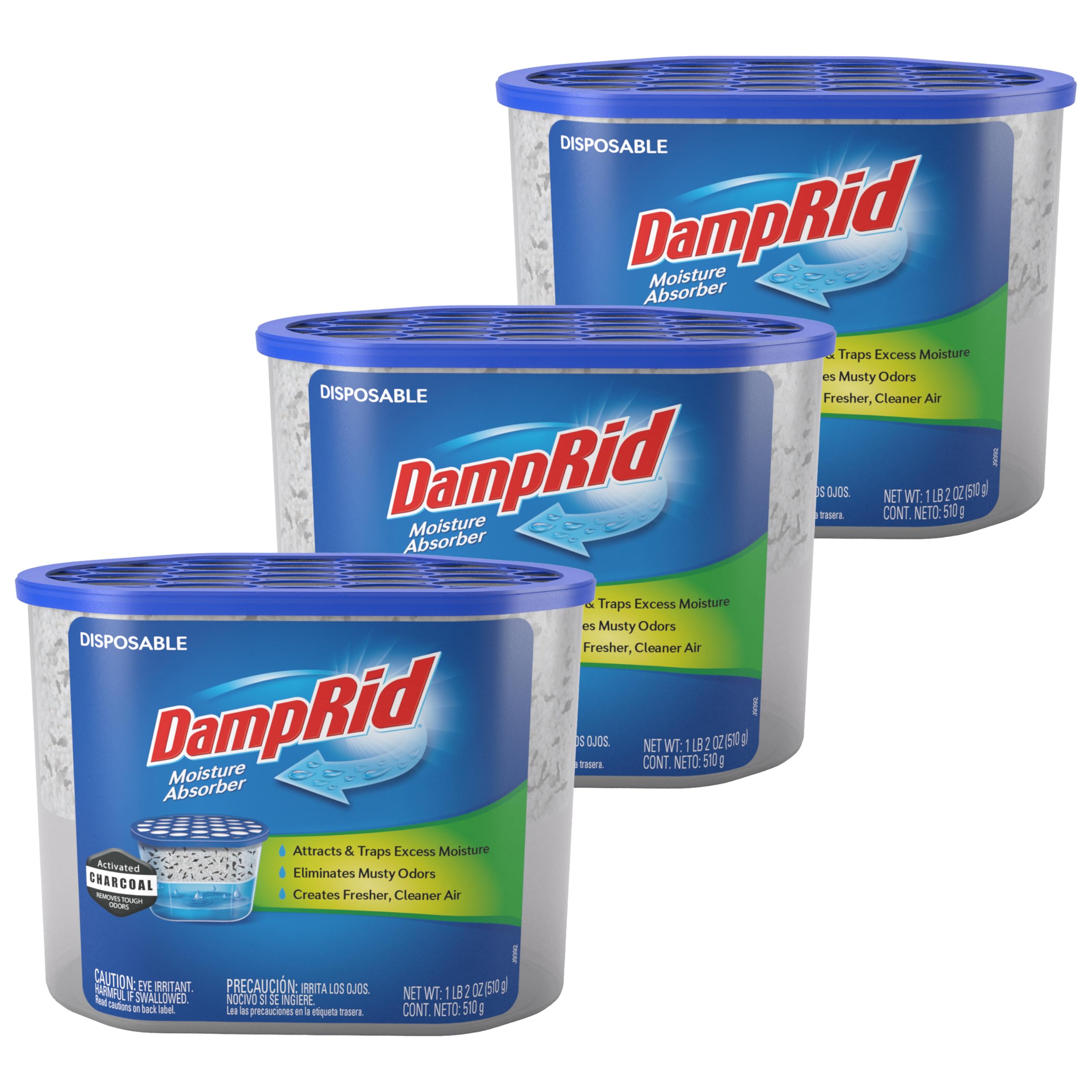 DampRid Fragrance Free Disposable Moisture Absorber & Odor Remover with Activate