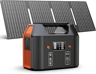 SinKeu Portable Power Station 97.68Wh with 40W Solar Panel,Camping | Solar Generator, Backup Electricity Battery 230V/150W AC Outlet Emergency, Off-Grid, Outdoor, Fishing, Travel