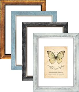 XUANLUO 9x12 Picture Frames Set of 4,Rustic Retro Photo Frame(Multicolor)
