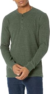Amazon Essentials Men's Slim Fit Honeycomb Long Sleeve Henley Top