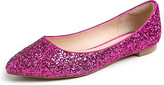 Feversole Women's Macaroon Colourful Memory Foam Cushion for Women, Flat Design Shiny Sequins