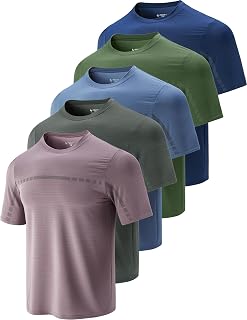 Liberty Imports Athletic Crew Neck Short Sleeve T Shirts Men's T-Shirt (Pack of 5)